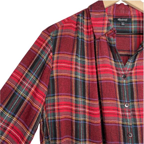 Madewell Central Tartan Plaid Wool Button Down Shirt - Picture 6 of 15
